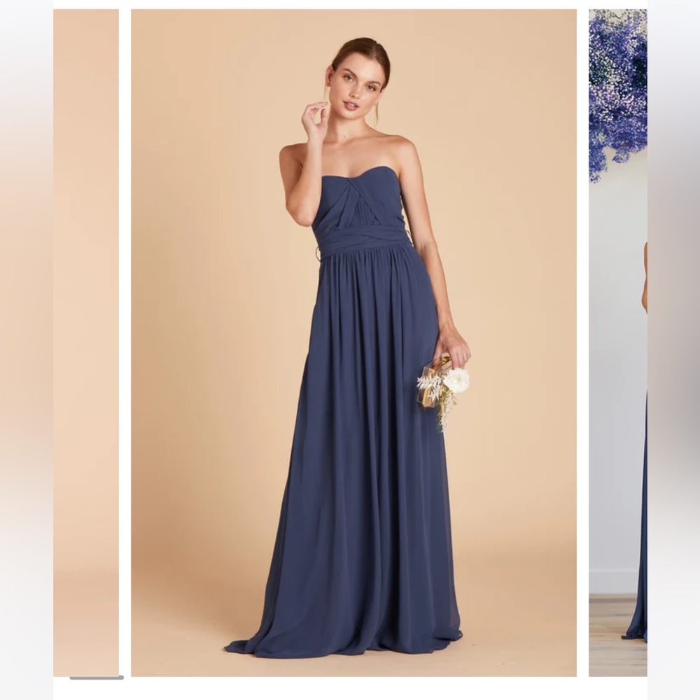 GRACE CONVERTIBLE DRESS in slate blue (without slit)